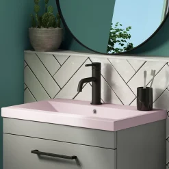 Arezzo 610 X 395mm Matt Pink Rectangular Mid-Edged Inset Basin -Croydex shop az6rmp d2