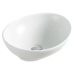 Arezzo Matt White Oval Counter Top Basin 0TH (410 X 340mm)