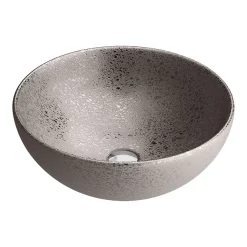 Arezzo Round 410mm Silver Mottled Design Ceramic Counter Top Basin