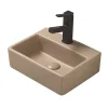 Arezzo 385mm Matt Cappuccino Square Wall Mounted / Counter Top Basin -Croydex shop az74mc d1