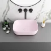 Arezzo 455 X 325mm Matt Pink Curved Rectangular Counter Top Basin -Croydex shop az78105mp d2