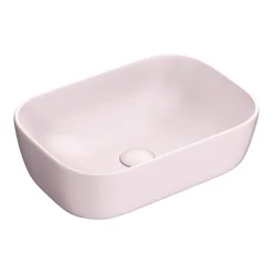Arezzo 455 X 325mm Matt Pink Curved Rectangular Counter Top Basin 7 Arezzo 455 X 325mm Matt Pink Curved Rectangular Counter Top Basin -Croydex shop az78105mp n d2