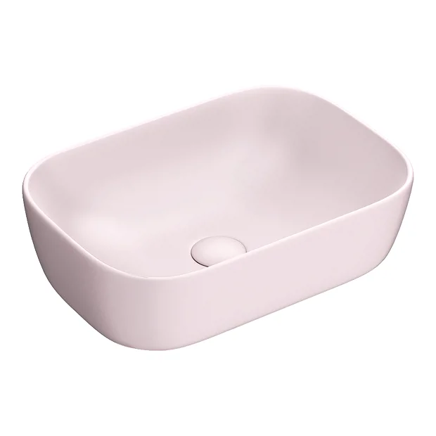 Arezzo 455 X 325mm Matt Pink Curved Rectangular Counter Top Basin 5 Arezzo 455 X 325mm Matt Pink Curved Rectangular Counter Top Basin - Image 3