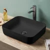 Arezzo Matt Black Coloured Curved Rectangular Counter Top Basin (500 X 390mm) 2 Arezzo Matt Black Coloured Curved Rectangular Counter Top Basin (500 X 390mm) -Croydex shop az78109mb d1