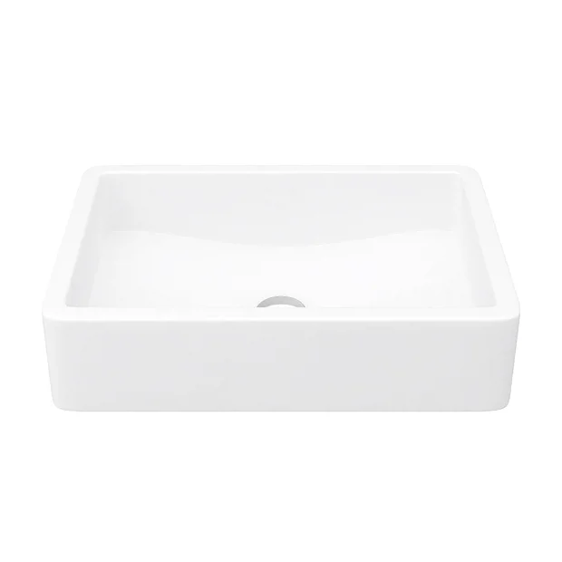 Arezzo 600 X 390mm Gloss White Rectangular Counter Top Basin 7 Arezzo 600 X 390mm Gloss White Rectangular Counter Top Basin - Image 5