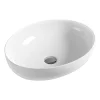 Arezzo Gloss White Curved Oval Counter Top Basin 0TH (520 X 395mm) 1 Arezzo Gloss White Curved Oval Counter Top Basin 0TH (520 X 395mm) -Croydex shop az78166gw detail01