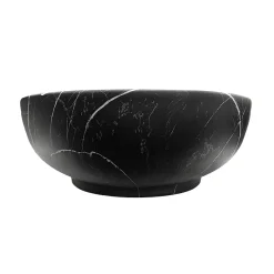 Arezzo 520 X 395mm Curved Oval Counter Top Basin - Matt Black Marble Effect -Croydex shop az78166nd2