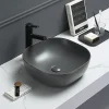 Arezzo 425 X 425mm Matt Grey Coloured Curved Square Counter Top Basin -Croydex shop az7816mdhl