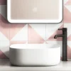 Arezzo 425 X 425mm Matt White Curved Square Counter Top Basin -Croydex shop az7816mw detail3
