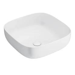 Arezzo 425 X 425mm Matt White Curved Square Counter Top Basin -Croydex shop az7816mwnwl
