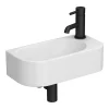 Arezzo 400 X 215mm Curved Wall Hung Cloakroom Basin - Matt White -Croydex shop az7824wd3