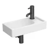 Arezzo Square Wall Hung Cloakroom Basin W. Integrated Towel Rail - Gloss White -Croydex shop az7843d4