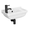 Arezzo Wall Hung Compact Cloakroom Basin 1TH - 505 X 270mm -Croydex shop az7955detail3