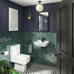 Arezzo Wall Hung Cloakroom Basin 1TH - 460 X 330mm -Croydex shop az7957d1