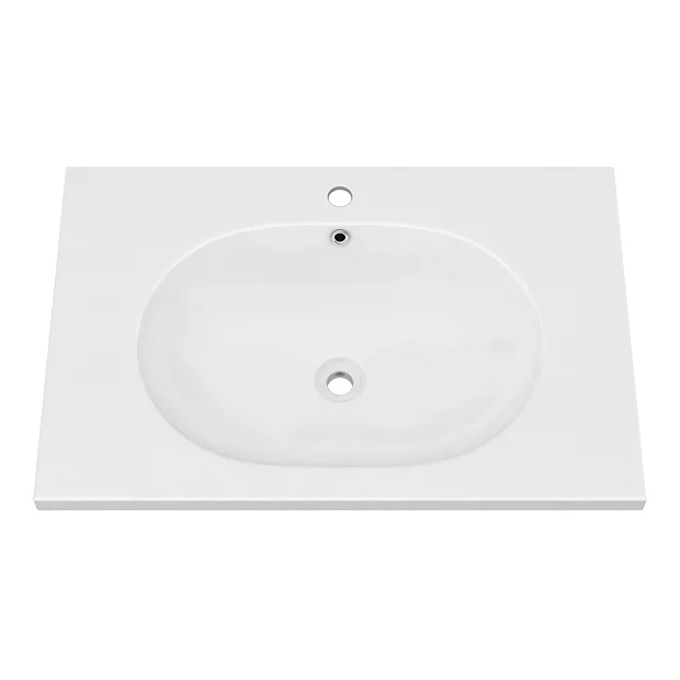 Arezzo 700 Wall Hung Basin With Brushed Brass Frame + Square Toilet 6 Arezzo 700 Wall Hung Basin With Brushed Brass Frame + Square Toilet - Image 4