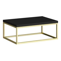 Arezzo 700 Matt Black Stone Resin Worktop With Brushed Brass Wall Mounted Frame