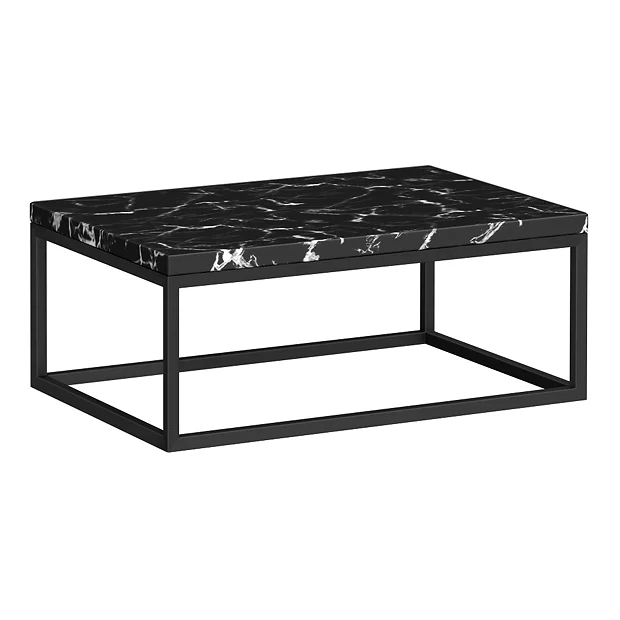 Arezzo 700 Black Marble Effect Worktop With Matt Black Wall Mounted Frame 4 Arezzo 700 Black Marble Effect Worktop With Matt Black Wall Mounted Frame - Image 2