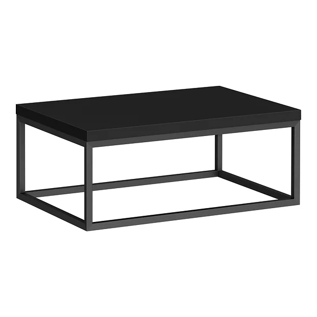 Arezzo 700 Matt Black Stone Resin Worktop With Matt Black Wall Mounted Frame 3 Arezzo 700 Matt Black Stone Resin Worktop With Matt Black Wall Mounted Frame