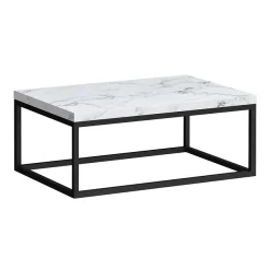 Arezzo 700 White Marble Effect Worktop With Matt Black Wall Mounted Frame