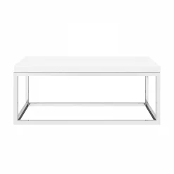 Arezzo 700 Gloss White Stone Resin Worktop With Chrome Wall Mounted Frame