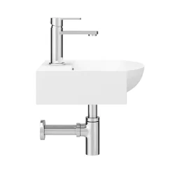 Arezzo 350 X 350 Modern Wall Mounted / Counter Top 1TH Basin -Croydex shop az814b d2
