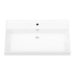 Arezzo 800 Brushed Brass Framed Washstand With Gloss White Open Shelf And Basin -Croydex shop az8bbfpm d1