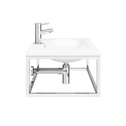 Arezzo 900 Wall Hung Basin With Chrome Towel Rail Frame