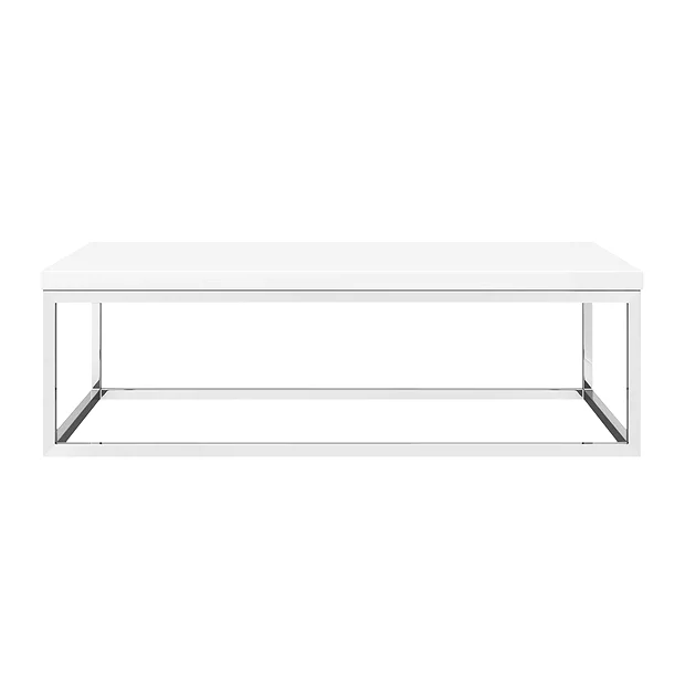 Arezzo 910 Gloss White Stone Resin Worktop With Chrome Wall Mounted Frame 3 Arezzo 910 Gloss White Stone Resin Worktop With Chrome Wall Mounted Frame