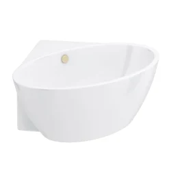 Arezzo Corner Modern Free Standing Bath (1270 X 1270mm) With Brushed Brass Waste 8 Arezzo Corner Modern Free Standing Bath (1270 X 1270mm) With Brushed Brass Waste -Croydex shop azb27bb d1
