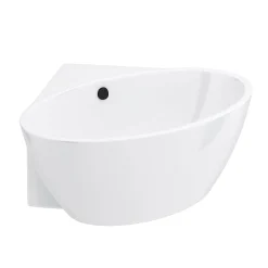 Arezzo Corner Modern Free Standing Bath (1270 X 1270mm) With Matt Black Waste -Croydex shop azb27mb d1