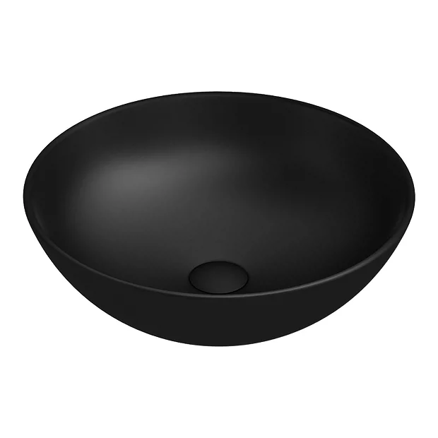 Arezzo 400mm Matt Black Round Counter Top Basin 3 Arezzo 400mm Matt Black Round Counter Top Basin