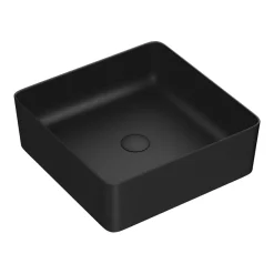 Arezzo 380 X 380mm Matt Black Square Counter Top Basin -Croydex shop azb6276d1