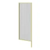 Arezzo Fluted Glass Brushed Brass Framed Urinal Partition -Croydex shop azbbfp1 detail02