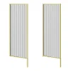 2 X Arezzo Fluted Glass Brushed Brass Framed Urinal Partitions 1 2 X Arezzo Fluted Glass Brushed Brass Framed Urinal Partitions -Croydex shop azbbfp2 d2