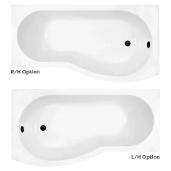 Arezzo B-Shaped Shower Bath Suite - 1700mm 10 Arezzo B-Shaped Shower Bath Suite - 1700mm -Croydex shop azbbs d1