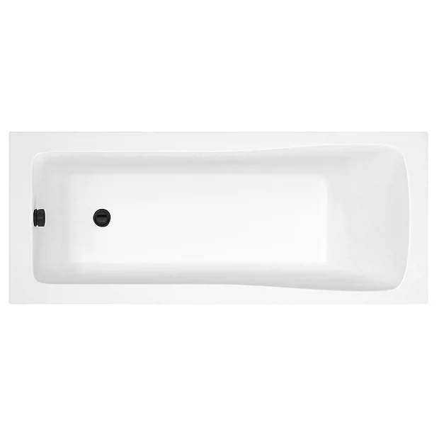 Arezzo Matt Black Grid Bath Screen With Square Single Ended Bath 5 Arezzo Matt Black Grid Bath Screen With Square Single Ended Bath - Image 3