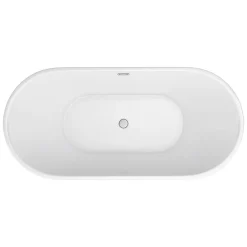 Klyn Bathroom Brooklyn 1700 X 800mm Double Ended Freestanding Bath Matt White -Croydex shop azbt25bwf d2b