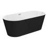 Arezzo Fluted 1700 X 800mm Double Ended Freestanding Bath Matt Black -Croydex shop azbt25bwf detail1