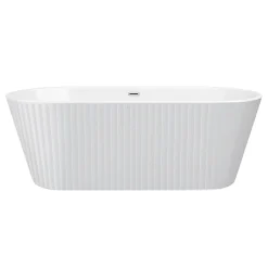 Arezzo Fluted 1700 X 800mm Double Ended Freestanding Bath 9 Arezzo Fluted 1700 X 800mm Double Ended Freestanding Bath -Croydex shop azbt25wf d1