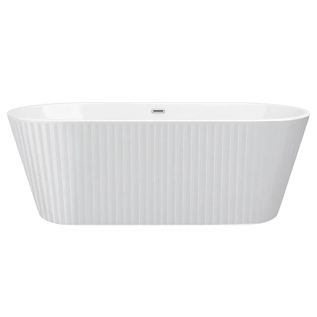Arezzo Fluted 1700 X 800mm Double Ended Freestanding Bath 5 Arezzo Fluted 1700 X 800mm Double Ended Freestanding Bath - Image 3