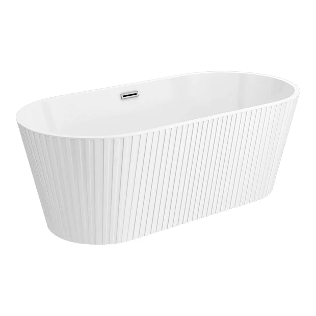 Arezzo Fluted 1700 X 800mm Double Ended Freestanding Bath 3 Arezzo Fluted 1700 X 800mm Double Ended Freestanding Bath