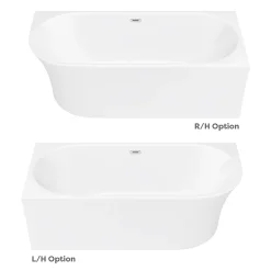 Arezzo 1700 X 750 Modern Curved Corner Bath 11 Arezzo 1700 X 750 Modern Curved Corner Bath -Croydex shop azc17 n d2
