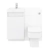 Arezzo 900mm Gloss White Combination Bathroom Suite Unit (inc. Cistern + Square Toilet) -Croydex shop azcbs9d2n