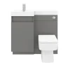 Arezzo 900mm Gloss Grey Combination Bathroom Suite Unit (inc. Cistern + Square Toilet) -Croydex shop azcbs9gryd2n