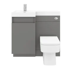 Arezzo 900mm Gloss Grey Combination Bathroom Suite Unit (inc. Cistern + Square Toilet)