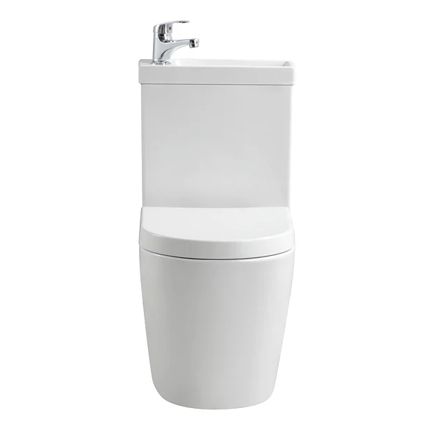 Arezzo Space Saving Combined Two-In-One Wash Basin + Rimless Toilet 6 Arezzo Space Saving Combined Two-In-One Wash Basin + Rimless Toilet - Image 4