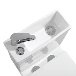 Arezzo Space Saving Combined Two-In-One Wash Basin + Rimless Toilet 12 Arezzo Space Saving Combined Two-In-One Wash Basin + Rimless Toilet -Croydex shop azcc2in1 d2