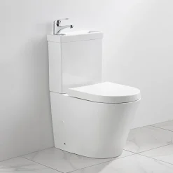 Arezzo Space Saving Combined Two-In-One Wash Basin + Rimless Toilet 13 Arezzo Space Saving Combined Two-In-One Wash Basin + Rimless Toilet -Croydex shop azcc2in1 d3