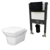 Arezzo Compact Toilet Fixing Frame With Dual Flush Cistern + Modern Toilet -Croydex shop azcfrbpand4a