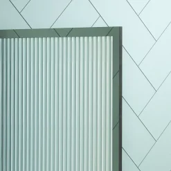 Arezzo Fluted Glass Chrome Framed Urinal Partition -Croydex shop azchfp1 d2a